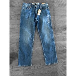 Eddie Bauer Mr Eddies Flex Relaxed Fit Jeans Men Size 32x32 Dark Blue Denim NEW